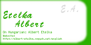 etelka albert business card